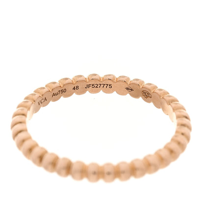 Van Cleef & Arpels 18K Rose Gold Small Perlee Ring 48 4.5 4 of 5