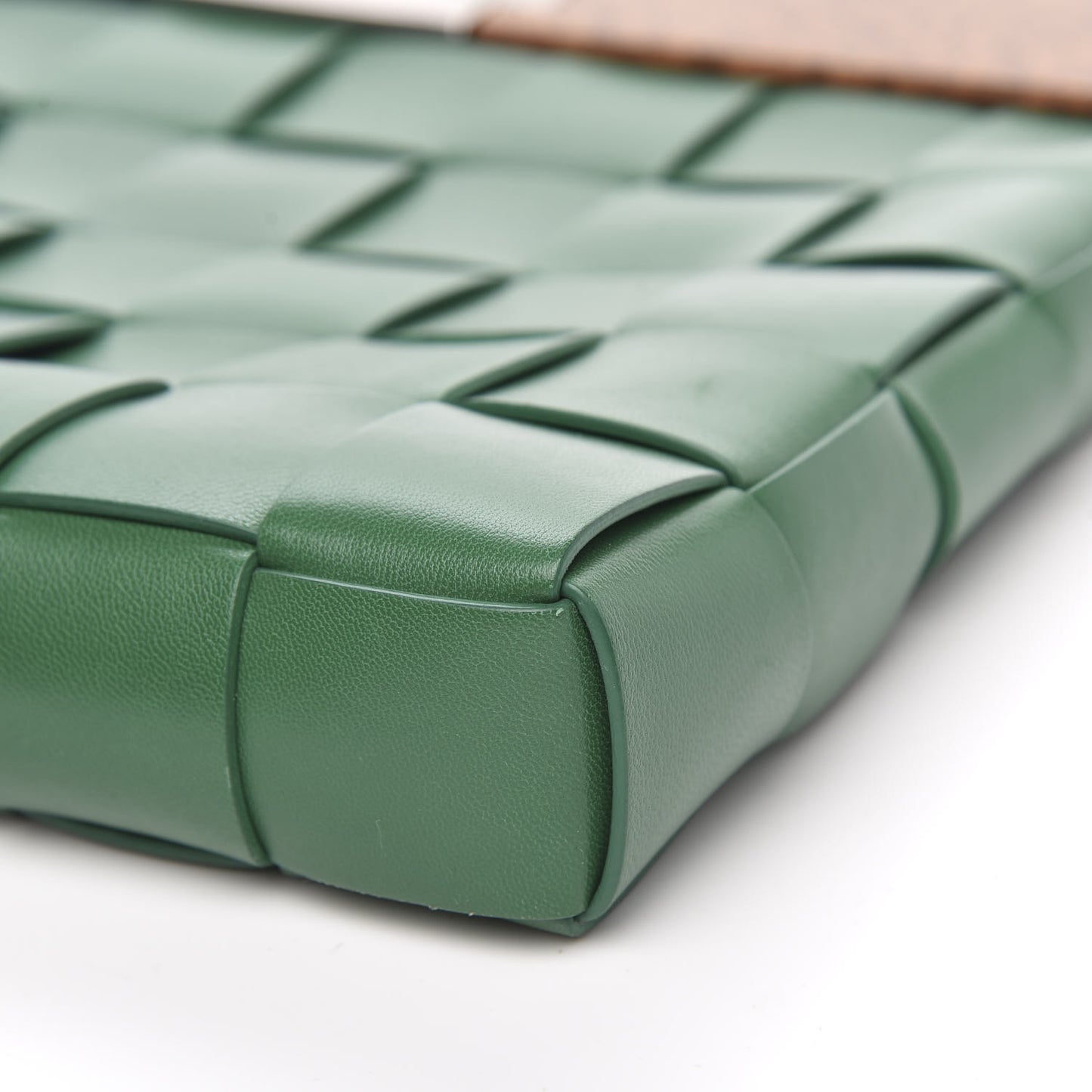 Nappa Maxi Intreccio The Snap Clutch Racing Green