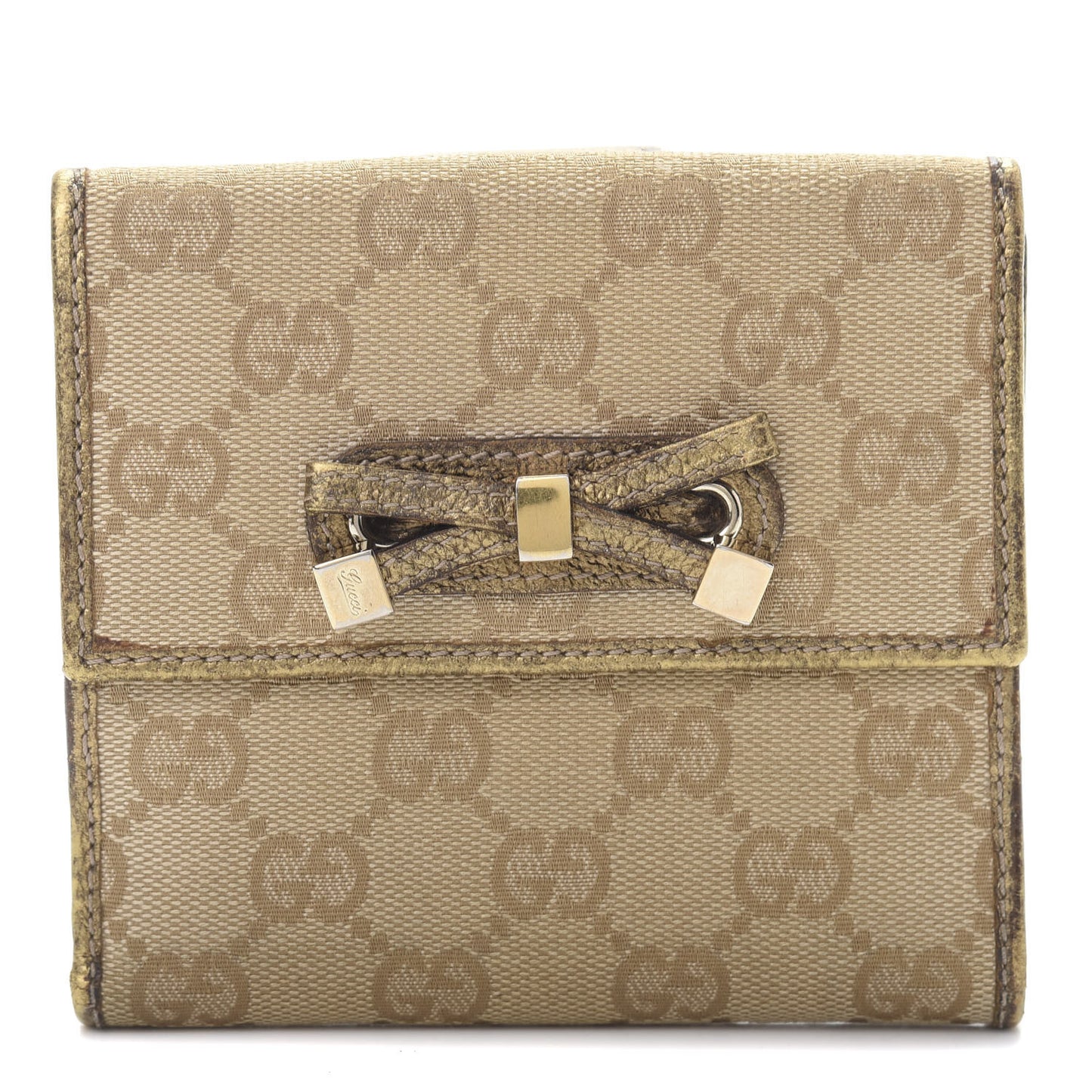 Monogram Princy Compact French Flap Wallet Gold