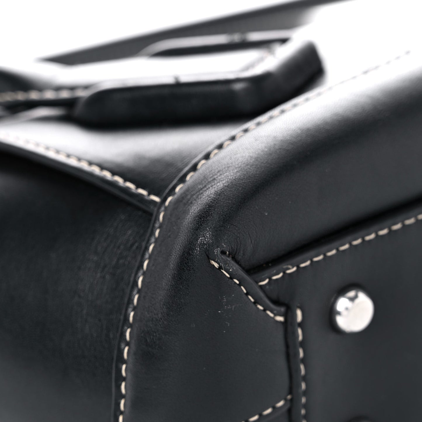 French Calfskin Maxi Intrecciato Small Arco Black