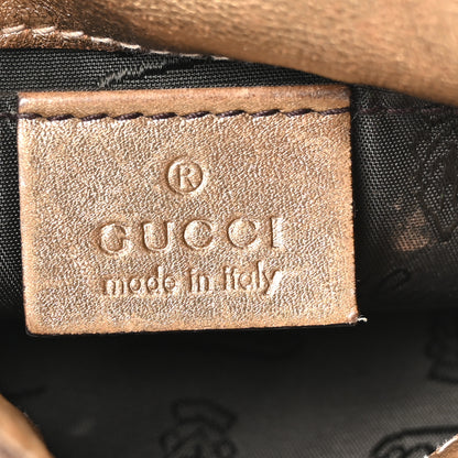 Gucci Monogram Mini Indy Top Handle Bag Metallic Gold 6 of 10