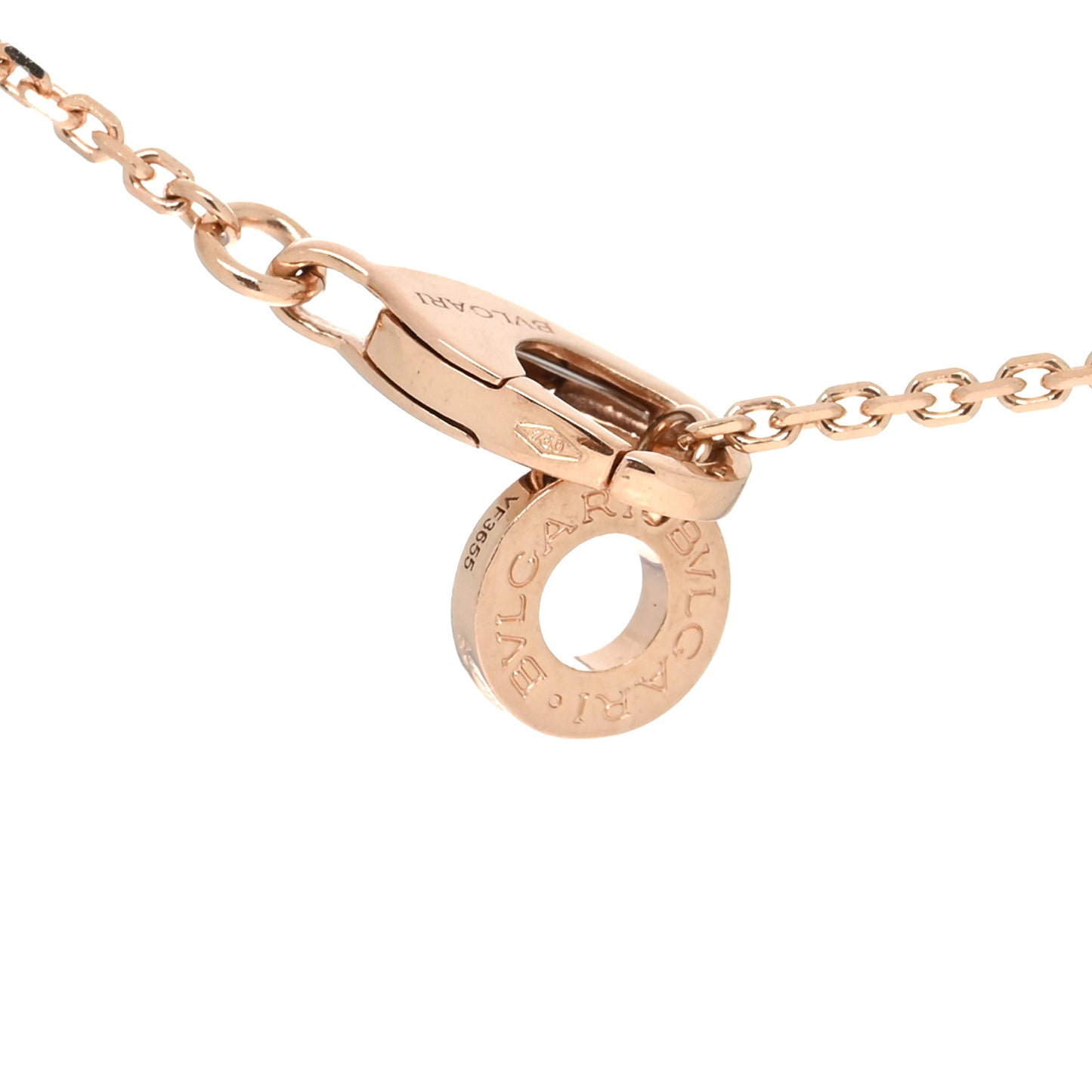 18K Rose Gold Diamond Large Mother of Pearl Divas' Dream Pendant Necklace