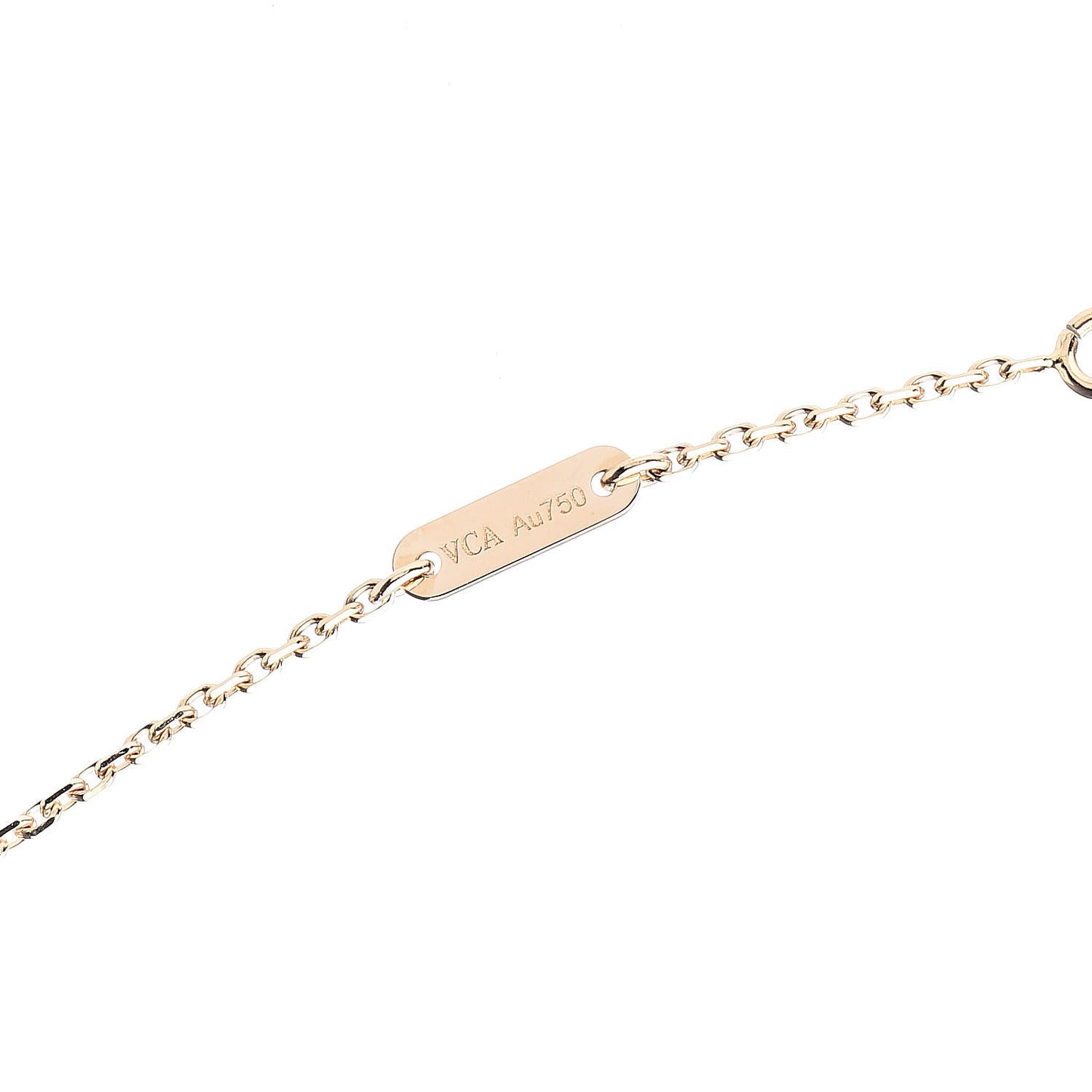 18K Yellow Gold Mother of Pearl Sweet Alhambra Butterfly Pendant Necklace