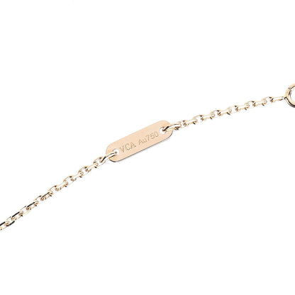 Van Cleef & Arpels 18K Yellow Gold Mother of Pearl Sweet Alhambra Butterfly Pendant Necklace 6 of 7