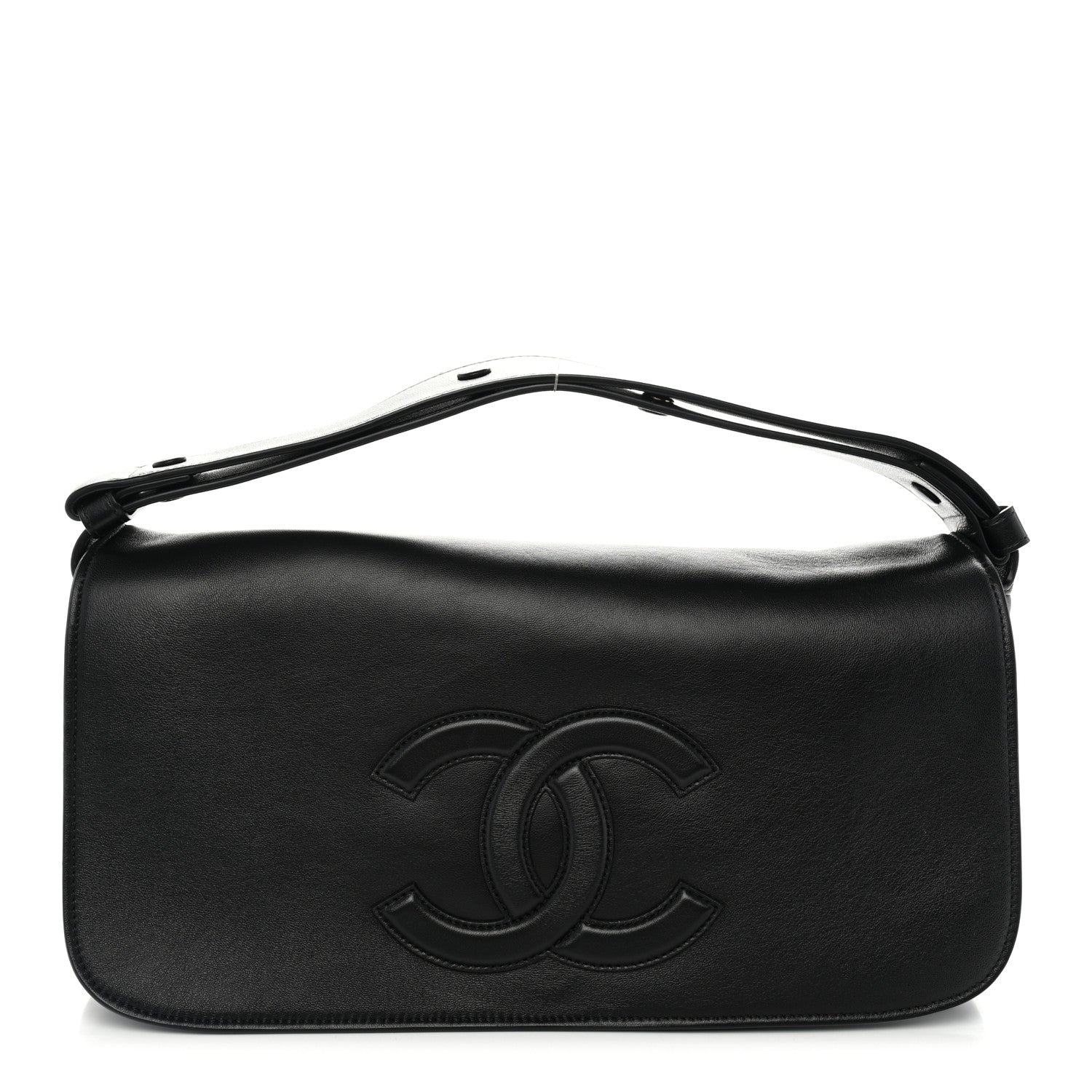 Chanel Lambskin CC Maxi Messenger Bag Black 1 of 10