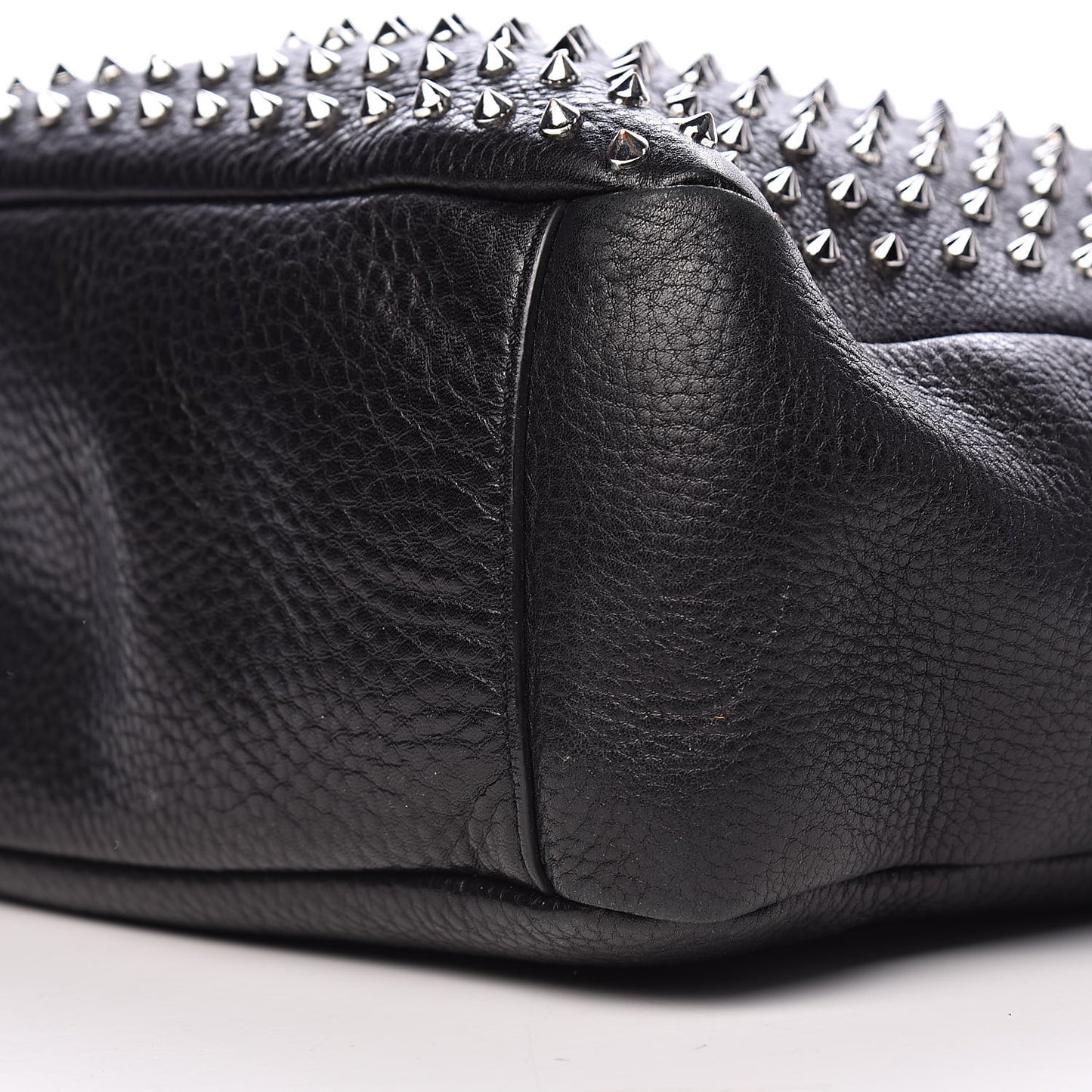 Brit Studded Calfskin Shopper Medium Black
