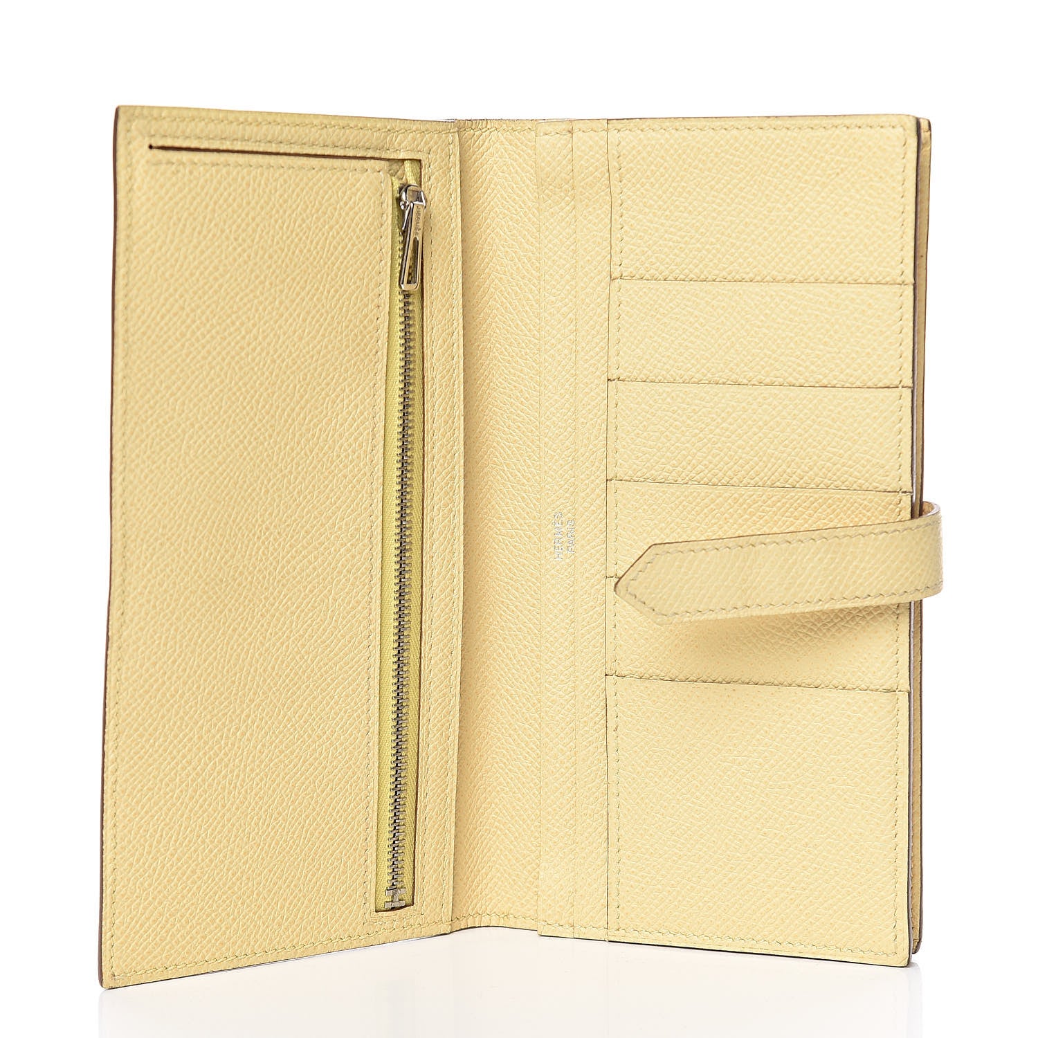 Hermes Epsom Bearn Gusset Wallet Jaune Poussin 5 of 7