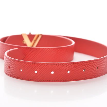 Louis Vuitton Epi 30mm LV Twist Belt 85 34 Coquelicot 5 of 11