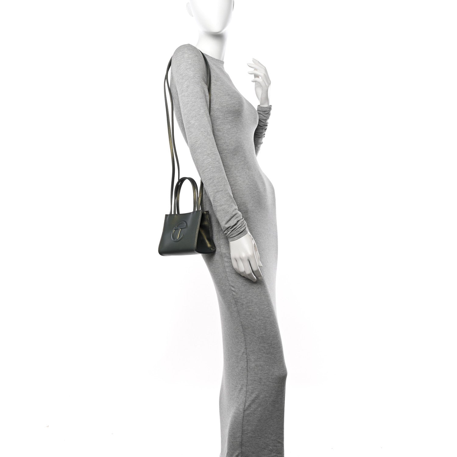 Telfar Metallic Vegan Leather Small Shopping Bag Acid 2 of 10