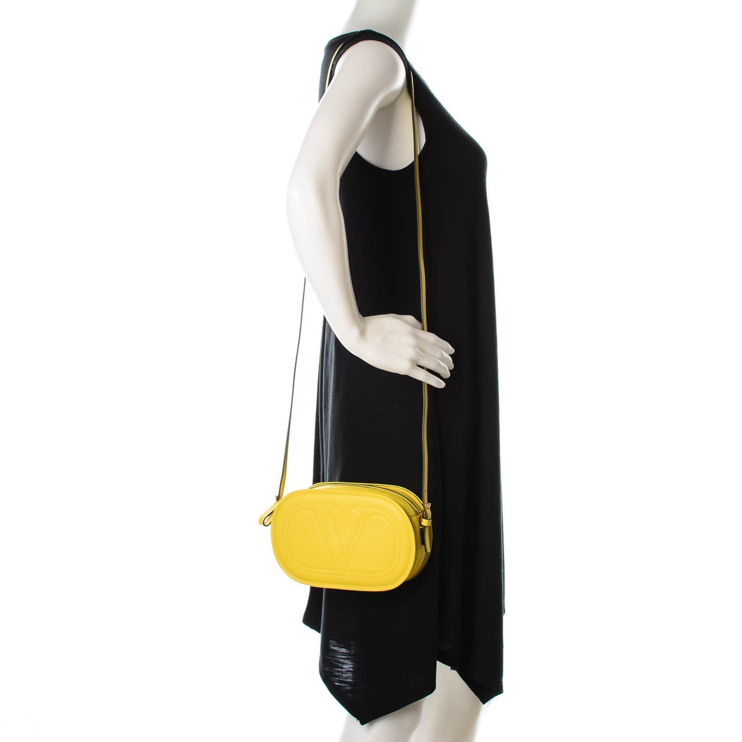 Vitello Small Logo Go Crossbody Bag Naples Yellow
