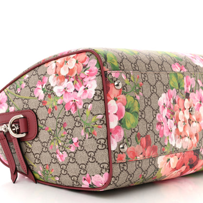 Gucci GG Supreme Monogram Blooms Medium Boston Beige Multicolor Dry Rose 8 of 10