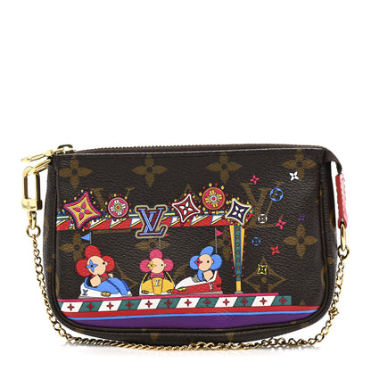 Louis Vuitton Monogram 2020 Christmas Animation Bumper Cars Mini Pochette Accessories Coquelicot 1 of 10