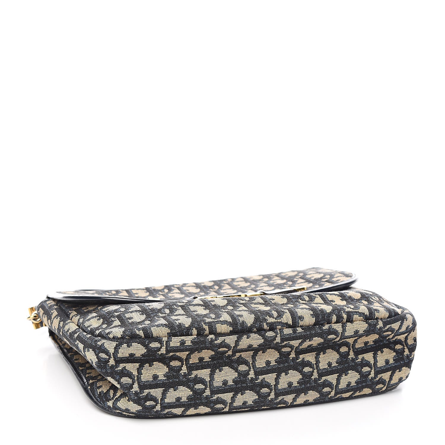 Christian Dior Monogram Flap Navy Blue 4 of 9