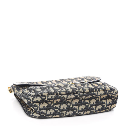 Christian Dior Monogram Flap Navy Blue 4 of 9