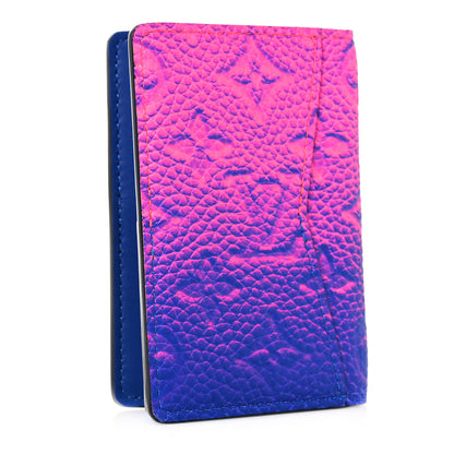 Louis Vuitton Taurillon Illusion Pocket Organizer Bleu Rose 3 of 7