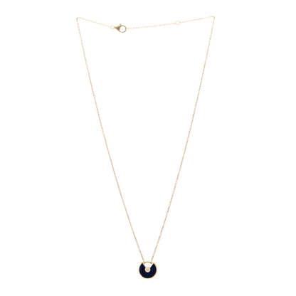 Cartier 18K Yellow Gold Diamond Lapis Lazuli XS Amulette de Cartier Pendant Necklace 3 of 4