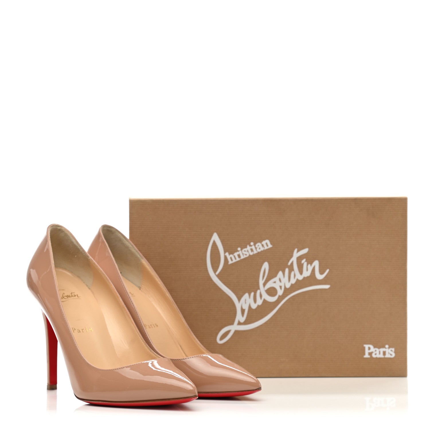 Christian Louboutin Patent Pigalle Follies 100 Pumps 38 Nude 10 of 10