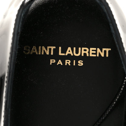 Saint Laurent Patent Baltimora Lace Up Derby Shoes 39.5 Black 7 of 9