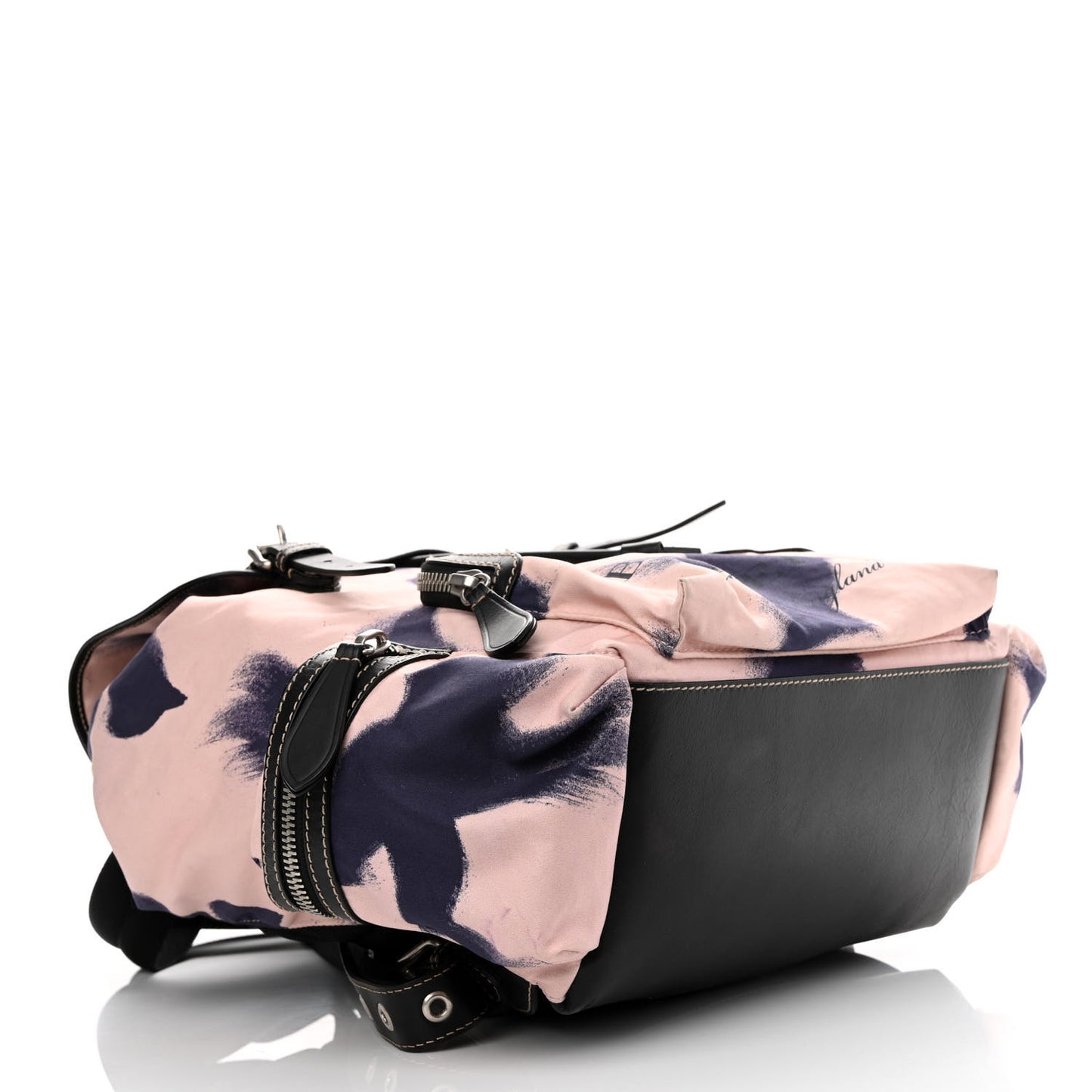 Nylon Bird Print Large Rucksack Backpack Multicolor