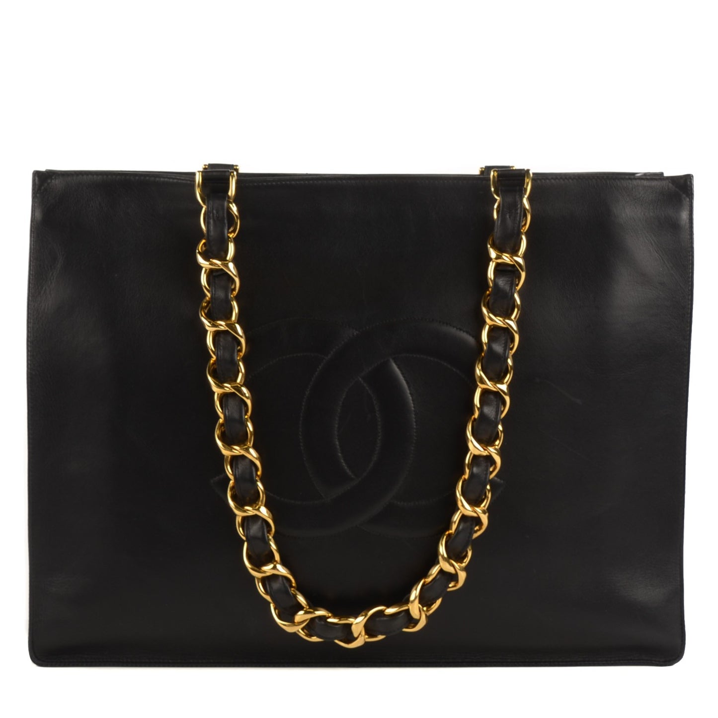 Lambskin Jumbo Shoulder Bag Black