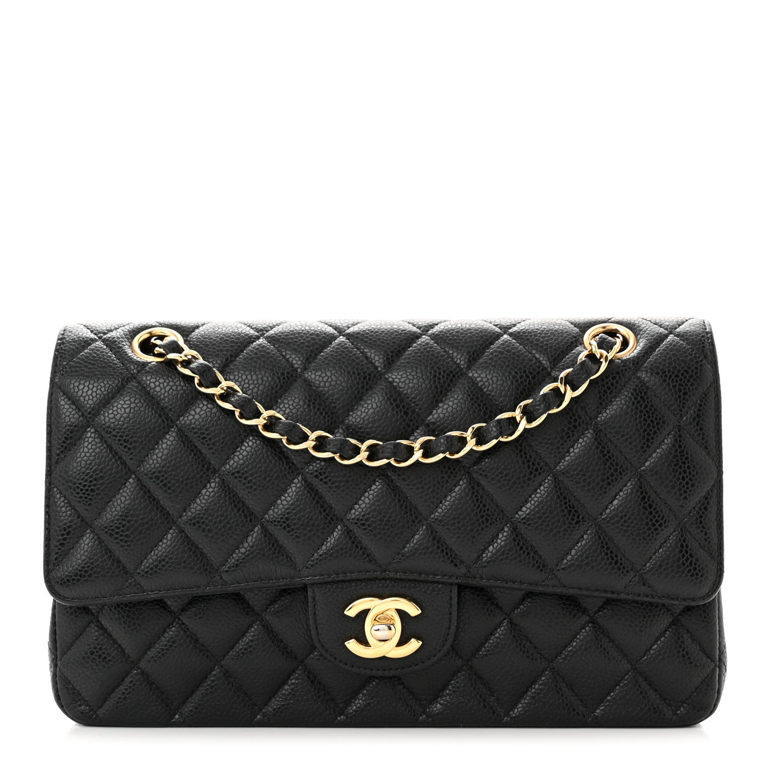 Chanel Caviar Quilted Medium Double Flap Black 1 of 12