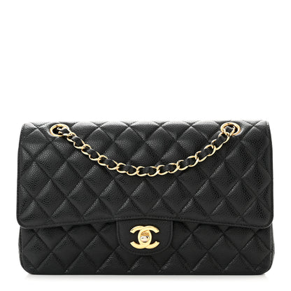 Chanel Caviar Quilted Medium Double Flap Black 1 of 12