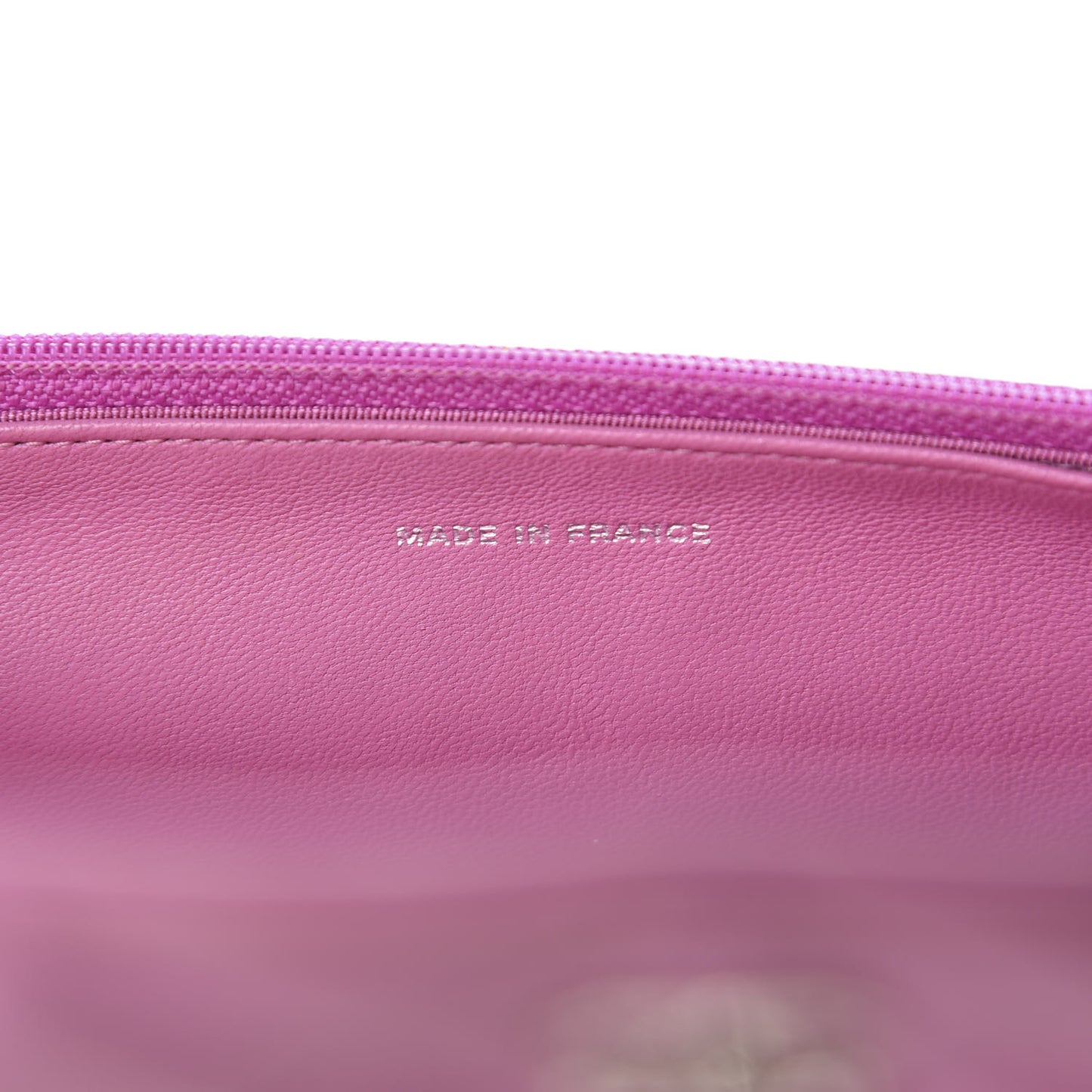 Lambskin Quilted Wallet On Chain WOC Purple