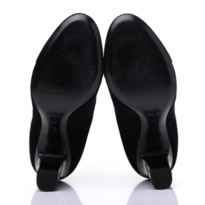 Louis Vuitton Suede Monogram Uniformes Cap Toe Chelsea 75mm Ankle Boots 39 Black 5 of 11