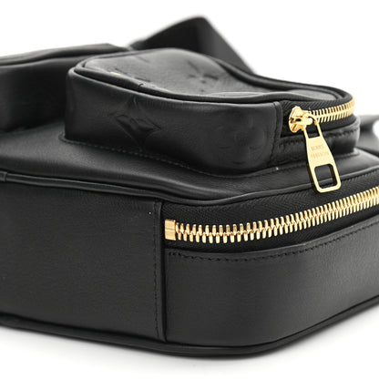 Louis Vuitton Calfskin Monogram Embossed Utility Crossbody Black 9 of 9