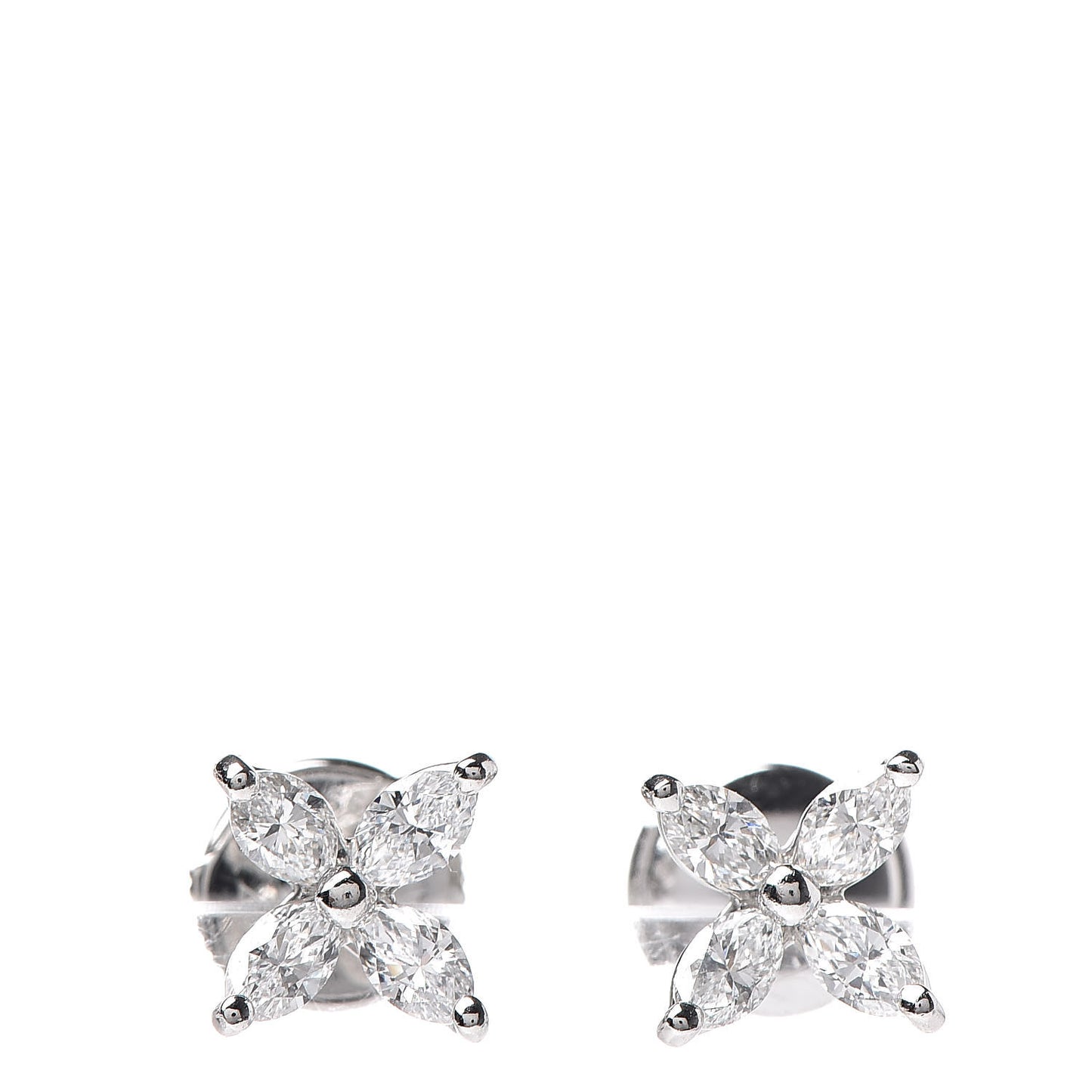 Platinum Diamond .64ct Small Victoria Earrings