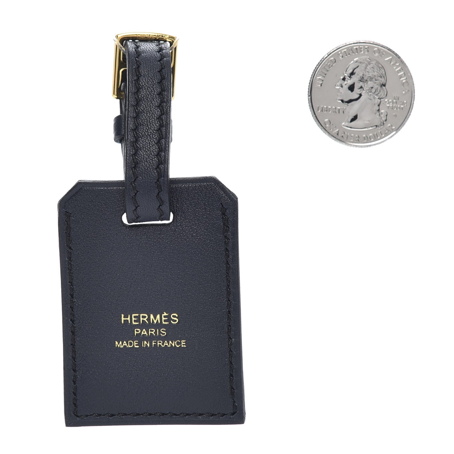 Hermes Swift Luggage Tag Bleu Nuit 4 of 4