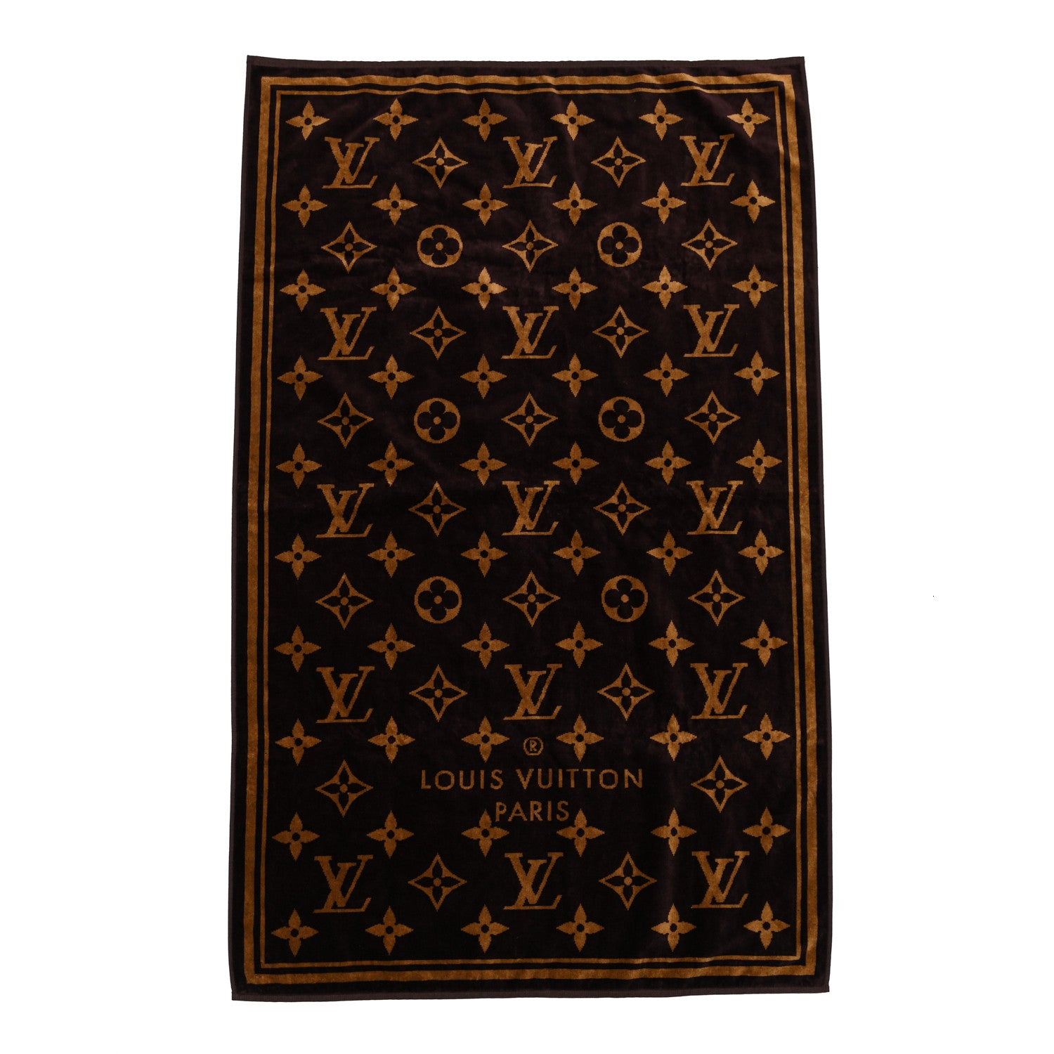 Louis Vuitton Cotton Monogram Classic Beach Towel Brown 3 of 6