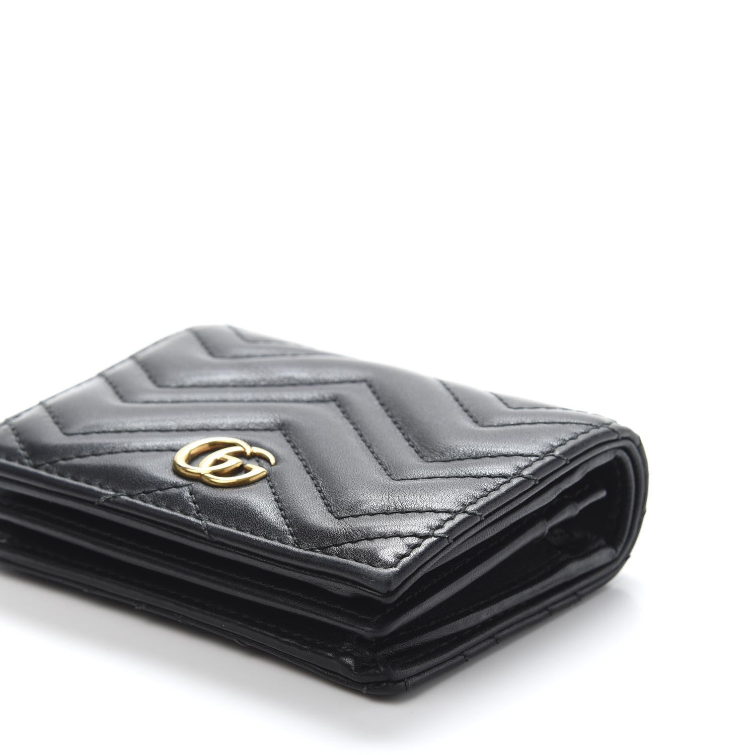Gucci Calfskin Matelasse GG Marmont Card Case Wallet Black 10 of 10