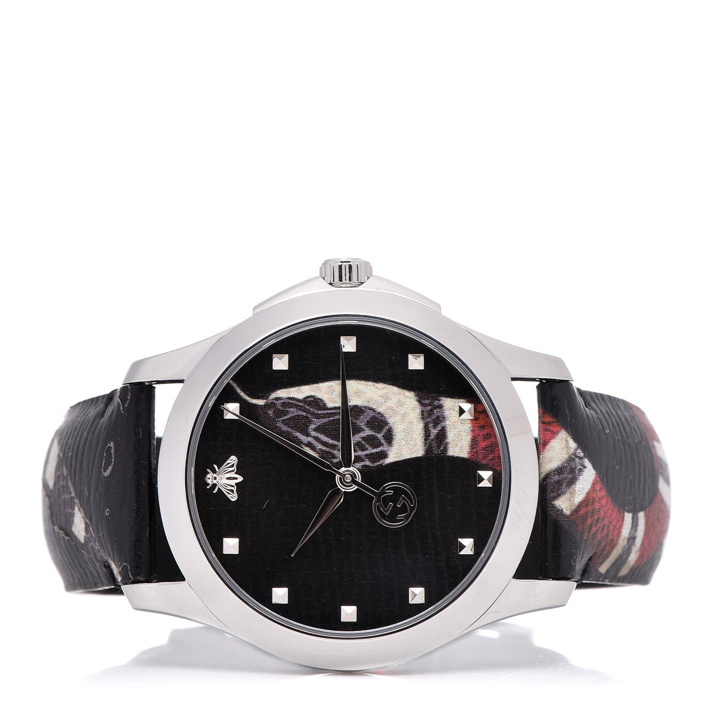 Stainless Steel Calfskin 38mm Le Marche Des Merveilles Snake Quartz Watch Black