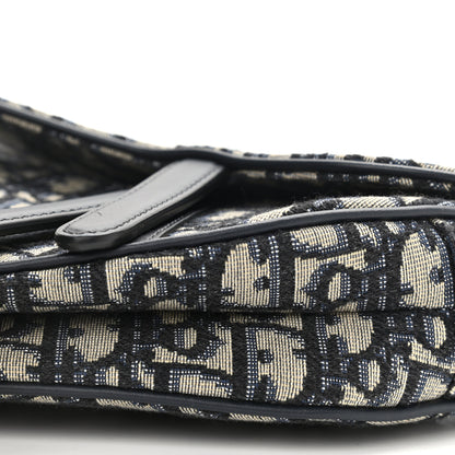 Christian Dior Oblique Mini Saddle Bag Blue 10 of 10