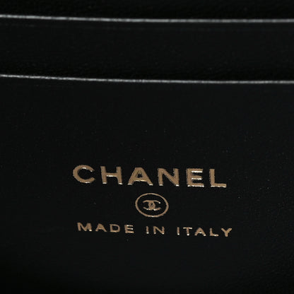 Chanel Lambskin Quilted Small Charming Top Handle Vanity Case With Chain Black 6 of 10