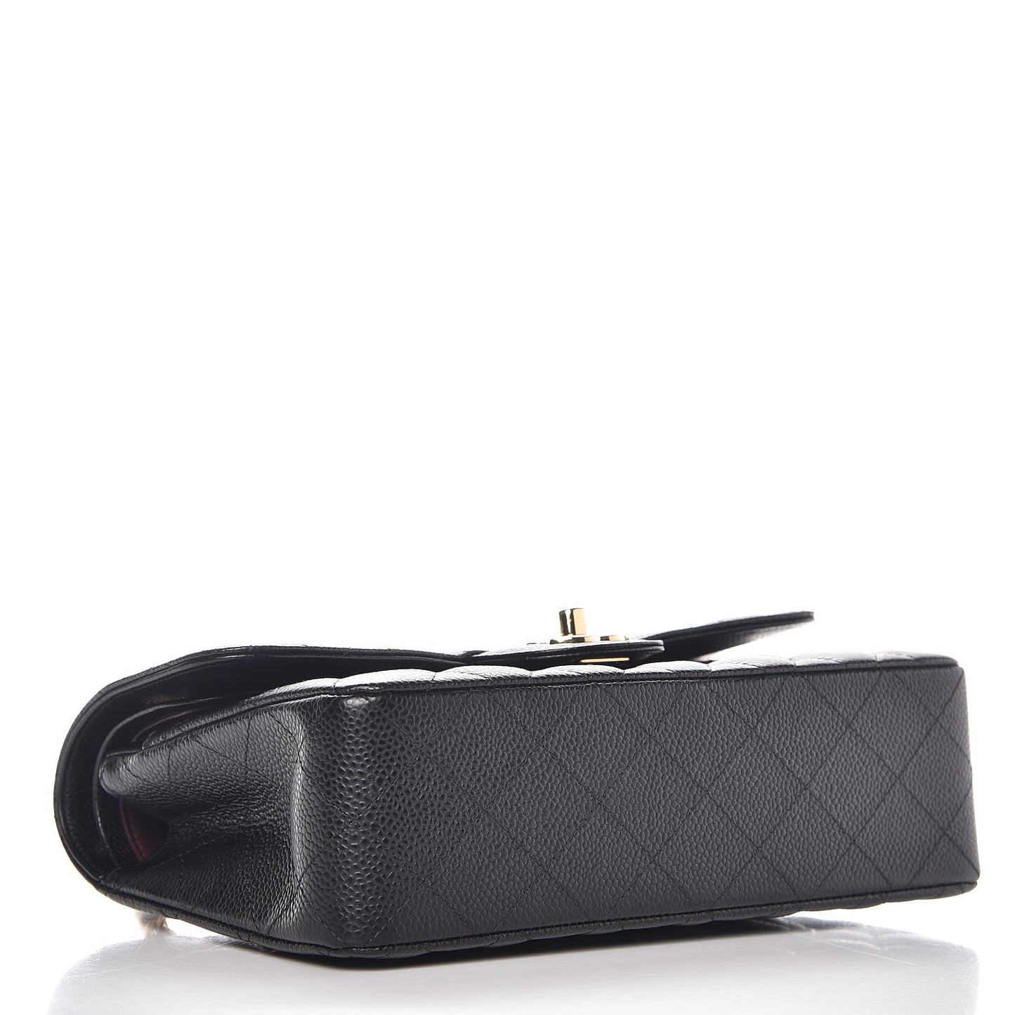 Caviar Quilted Small Double Flap Black