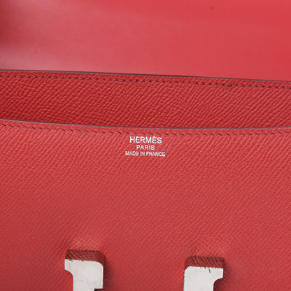 Hermes Epsom Constance Elan 25 Rouge Casaque 6 of 11