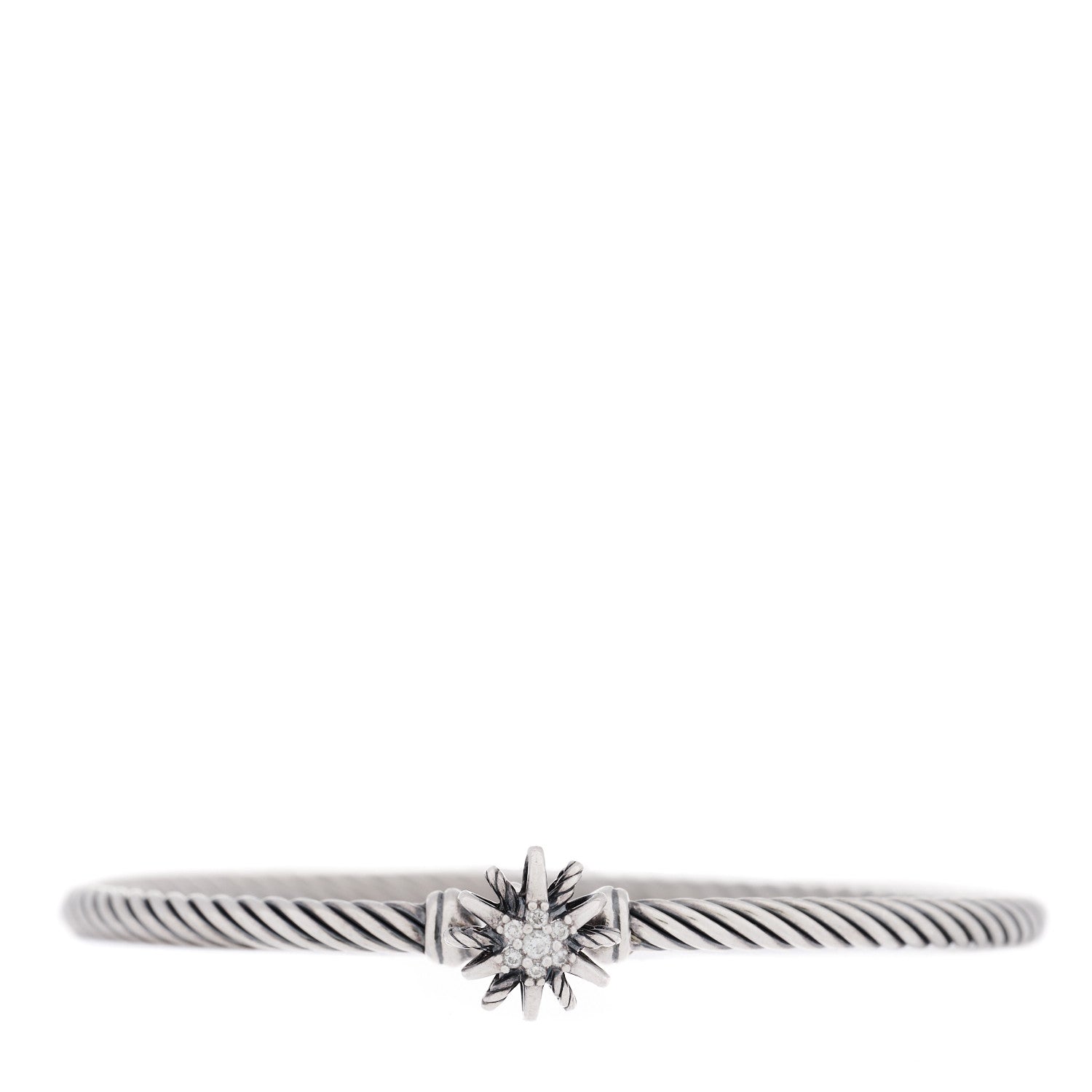 David Yurman Sterling Silver Diamond Starburst Bracelet 1 of 4