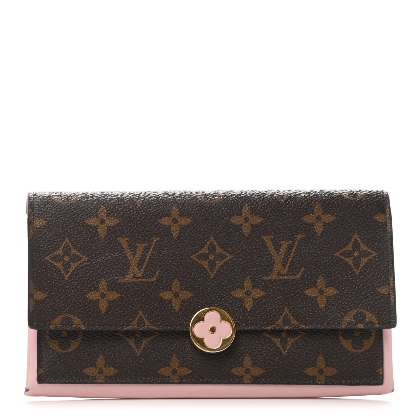 Monogram Flore Wallet Rose Ballerine
