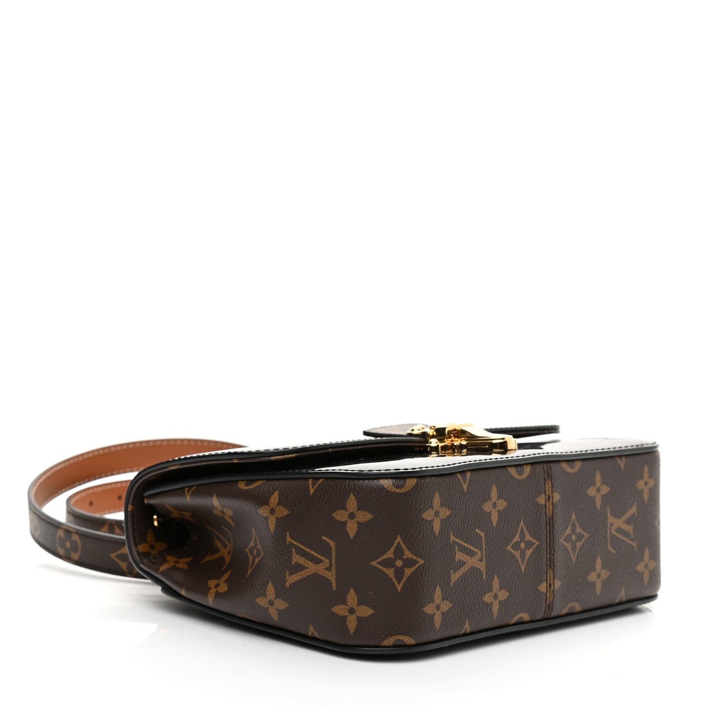 Patent Calfskin Monogram Cherrywood BB Black