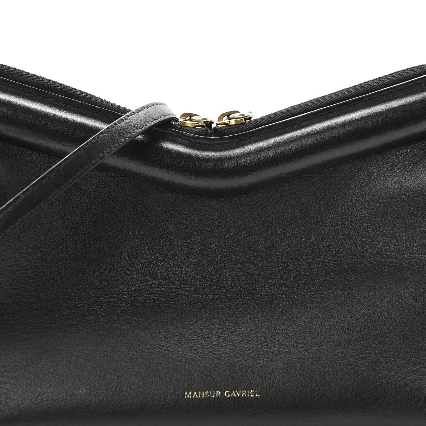 Smooth Calfskin Mini M Frame Crossbody Bag Black Flamma