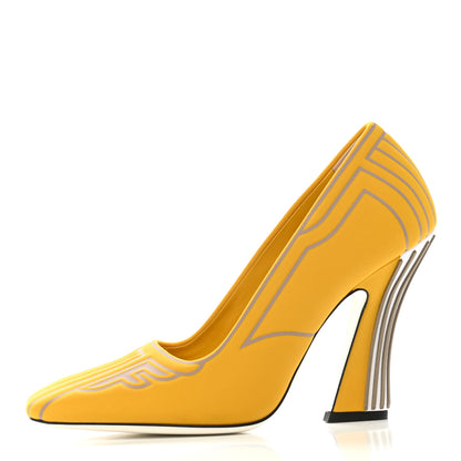 Fendi Stretch Fabric FFreedom Decollette Pumps 38.5 Rabat Desert 1 of 8