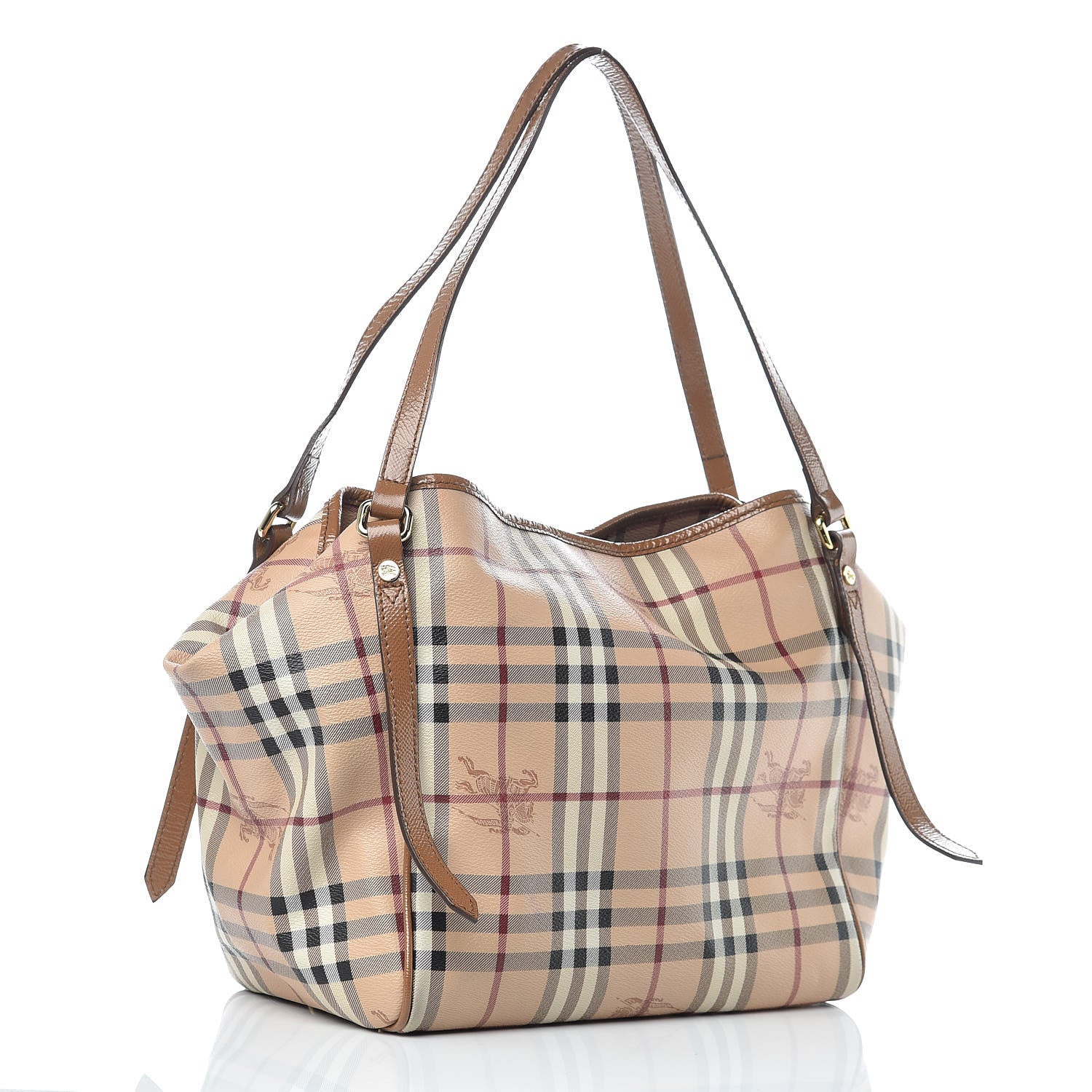 Burberry Haymarket Check Small Canterbury Tote Brown 4 of 13
