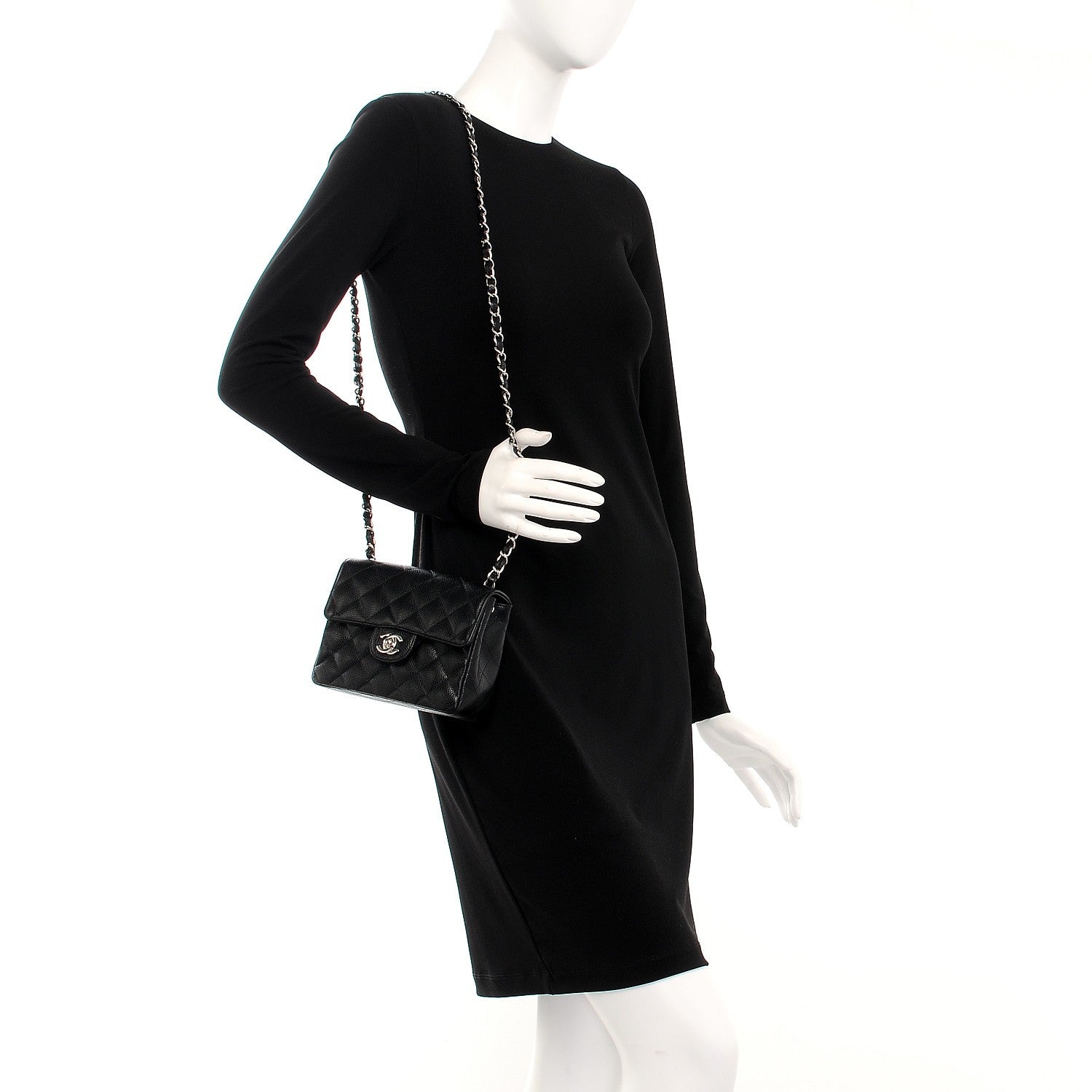 Chanel Caviar Quilted Mini Square Flap Black 2 of 8