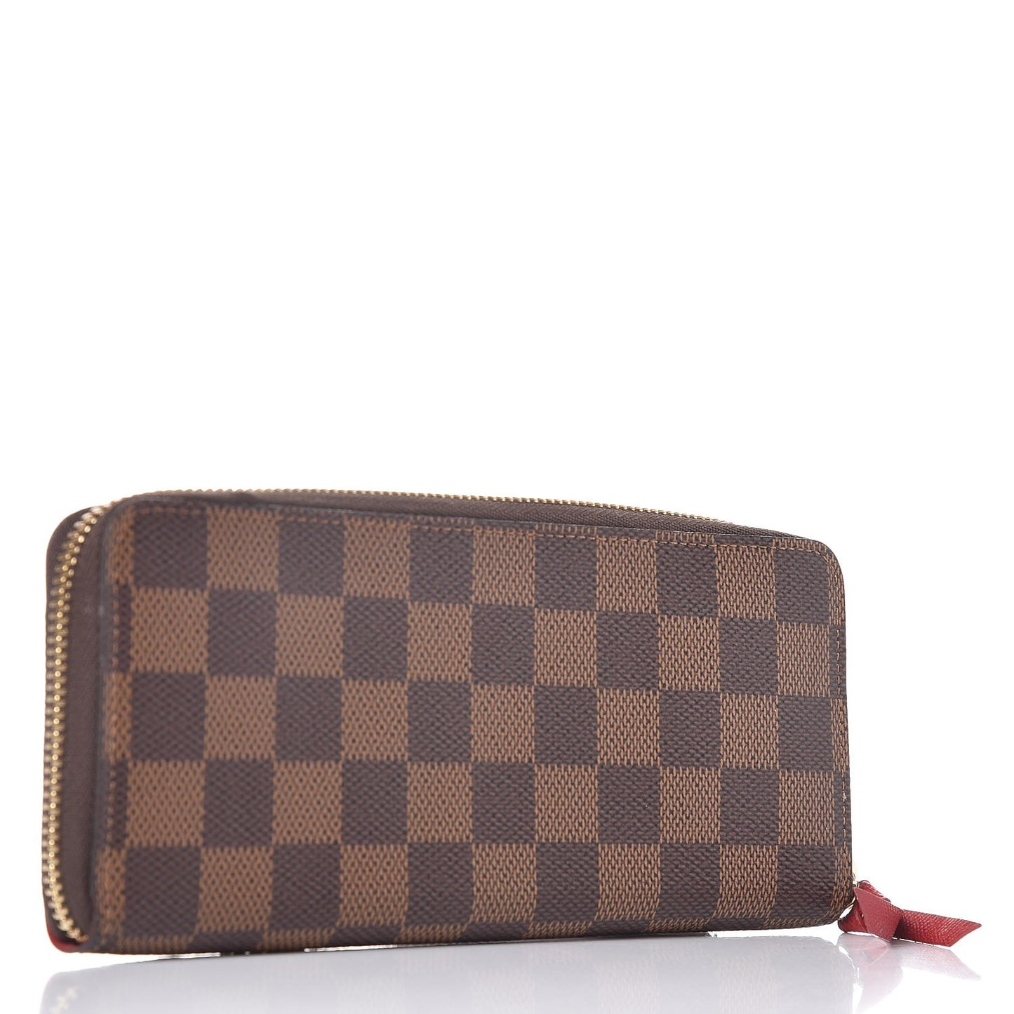 Damier Ebene Clemence Wallet Cherry