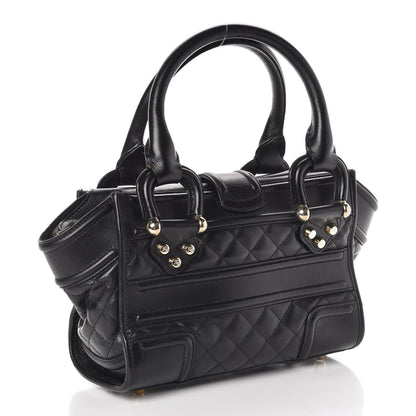 Burberry Calfskin Quilted Manor Tote Black 3 of 9