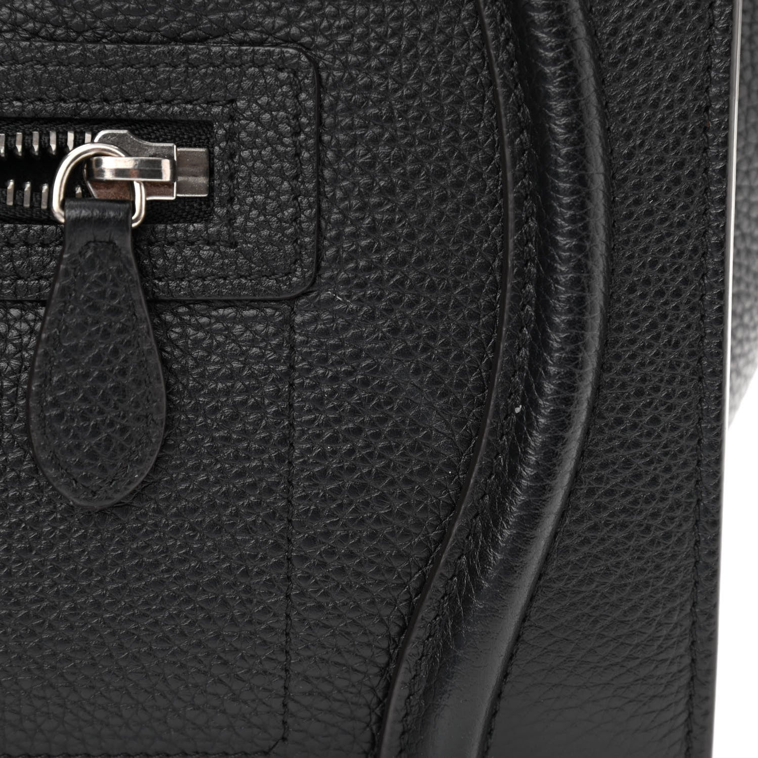 Celine Drummed Calfskin Micro Luggage Black 11 of 11