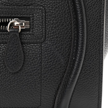 Celine Drummed Calfskin Micro Luggage Black 11 of 11