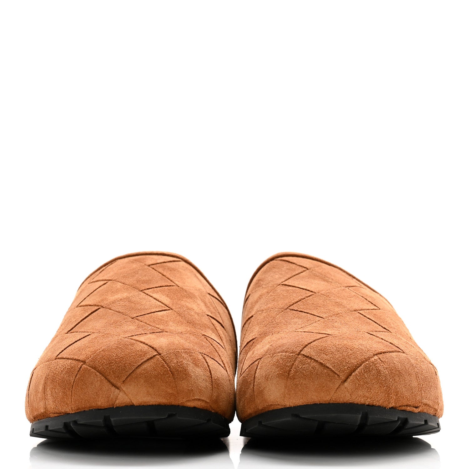 Bottega Veneta Suede Intrecciato Reggie Mules 41 Caramel 2 of 9